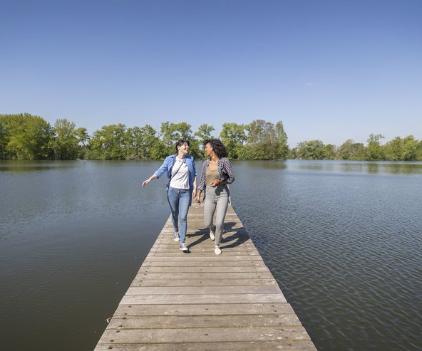 Aanlegsteiger aan het Donkmeer in Berlare